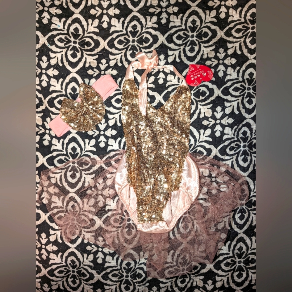 Baby Girl Backless Onesie Tutu w/ Matching Bow